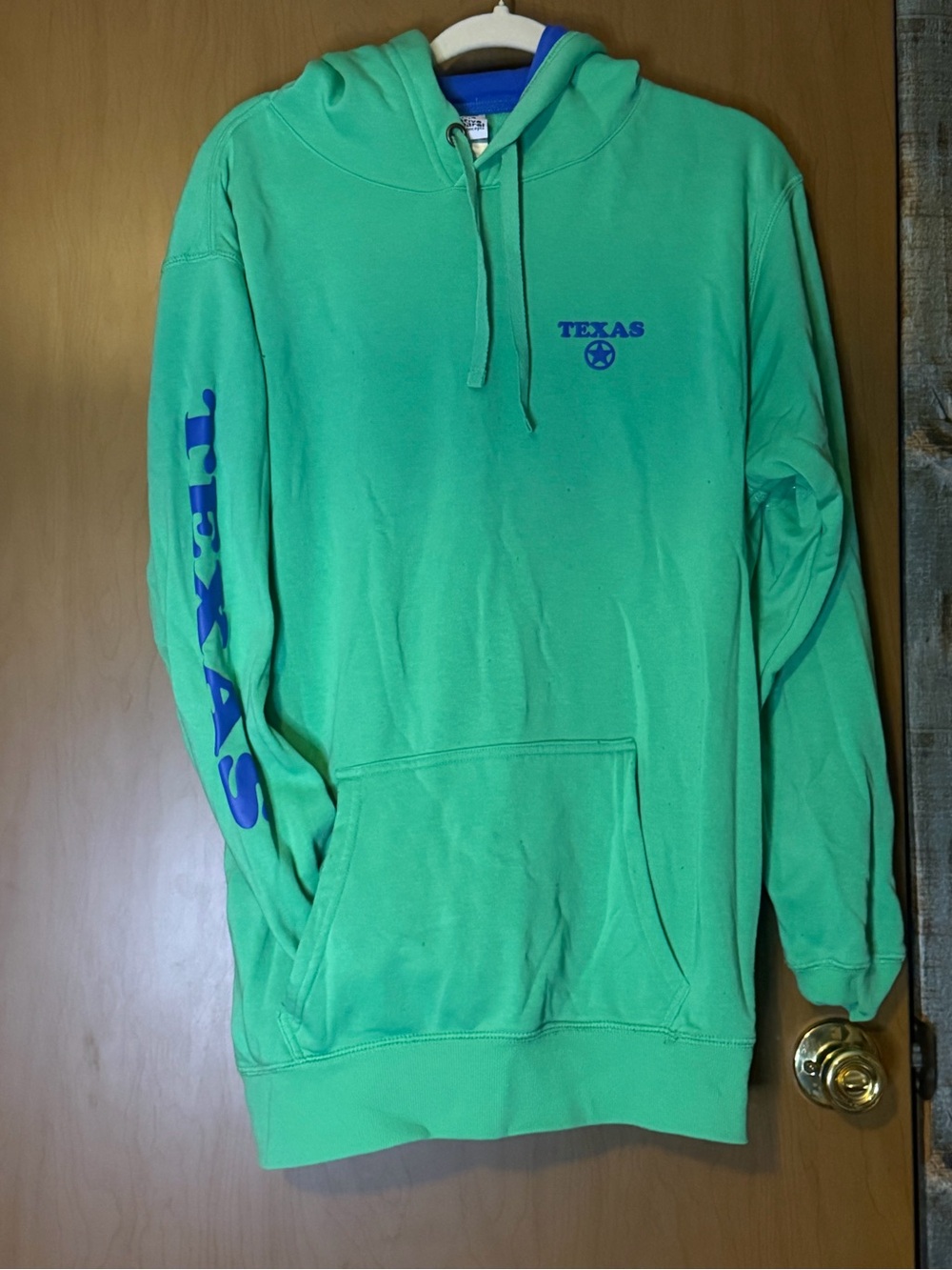 Texas Logo Teal Hooded Sweatshirt - Men